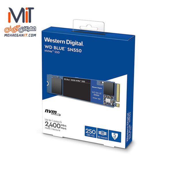 اس‌ اس‌ دی M.2 NVMe وسترن مدل Blue SN550 ظرفیت 250 گیگابایت